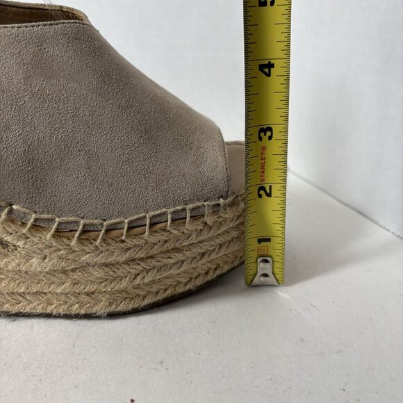 Franco Sarto Sandals Womens Size 8.5 Torres Espadrille Platform Wedge Taupe G1 - Picture 8 of 15